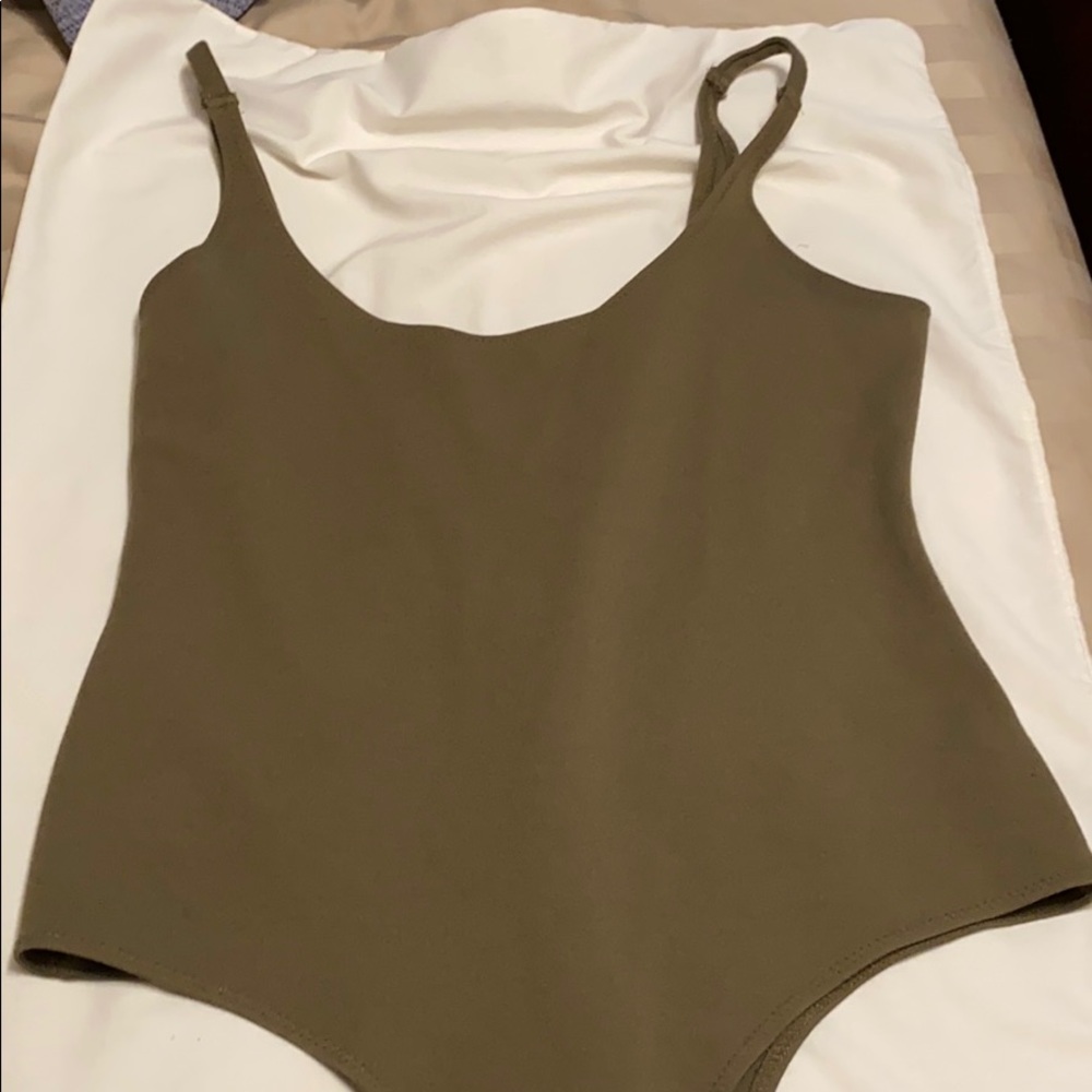 Olive green bodysuit